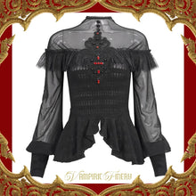 Load image into Gallery viewer, Eva Lady Red Diamond Long Latern Sleeve Goth Top