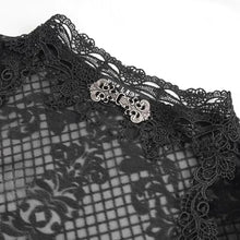 Load image into Gallery viewer, Eva Lady Flared Flock Sleeve Gothic Vampiric Top