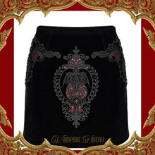 Load image into Gallery viewer, PunkRave Gothic Applique Skirt