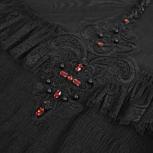 Load image into Gallery viewer, Eva Lady Red Diamond Long Latern Sleeve Goth Top