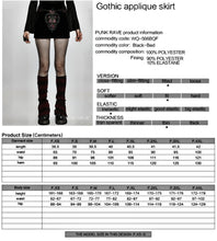 Load image into Gallery viewer, PunkRave Gothic Applique Skirt