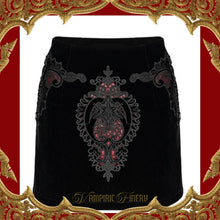 Load image into Gallery viewer, PunkRave Gothic Applique Skirt
